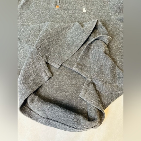 Polo by Ralph Lauren Men's  Quarter Zip Pullover Gray  Sweater Size Medium - Picture 6 of 10
